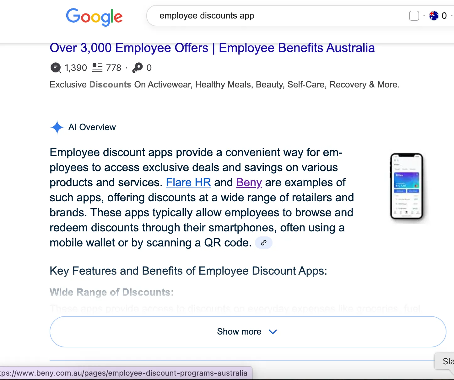 Beny AI Overview Citation